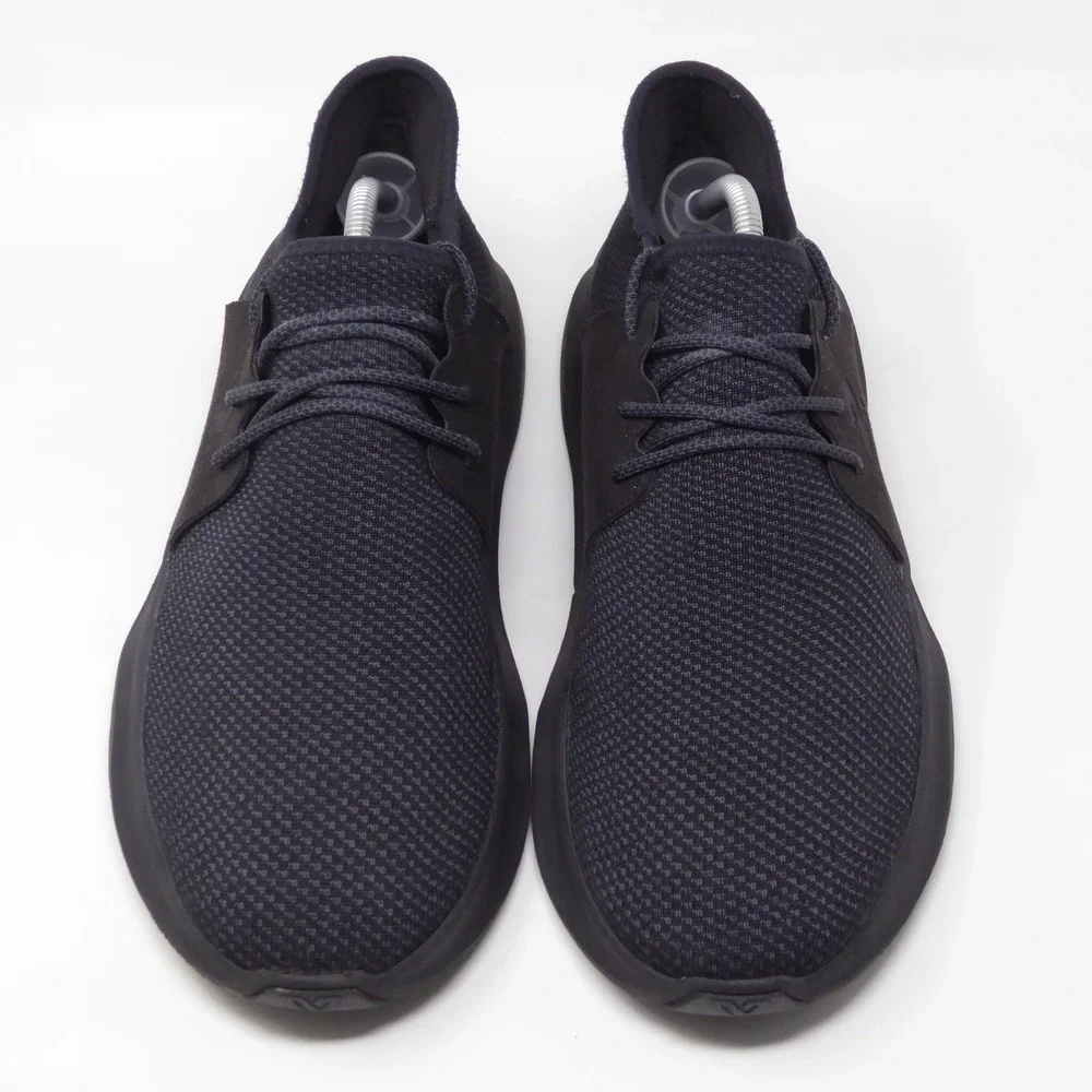 Vessi Mens Everyday Classic Sneakers Black Waterproof Knit Lace Up Size 12